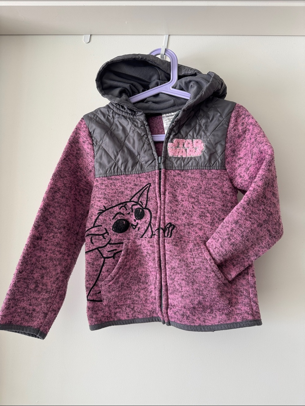 Star Wars Grogu / Baby Yoda Hooded Zip Jacket | Girls Size 6